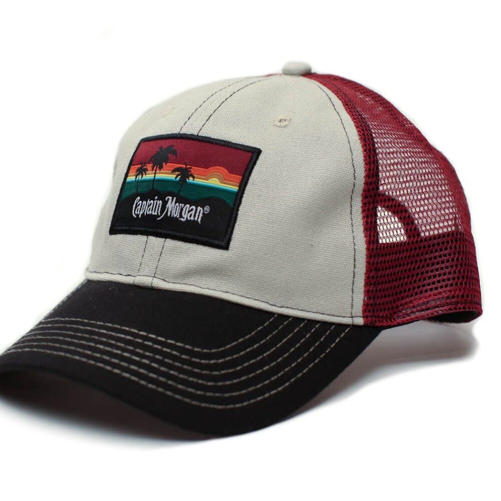 Captain Morgan Hat Beach Side Mesh Snapback Adult Multi cap